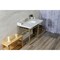 Kingston Brass 36 Carrara Marble Console Sink with Stainless Steel Legs, Marble WhiteBrushed Brass LMS3622M87ST - alternate 6